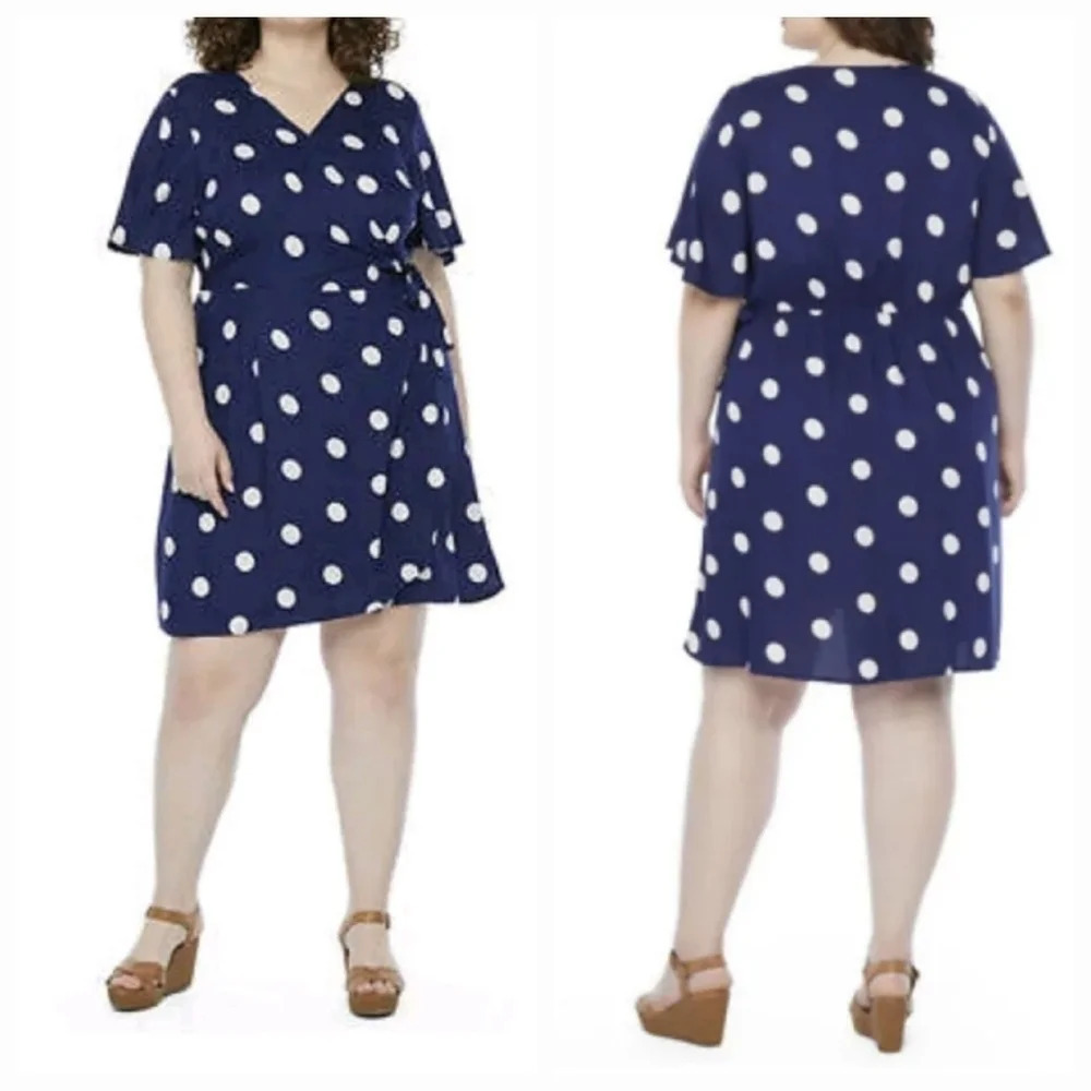 NEW Peyton & Parker Polka Ultra Soft Lightweight Casual Dress Size XL